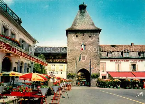 AK / Ansichtskarte Turckheim_Haut_Rhin La Porte de France surmontee d un nid de cigognes Turckheim_Haut_Rhin