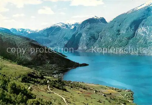 AK / Ansichtskarte Sogn Sognefjord View from Aurland Laerdal Road Mountains 