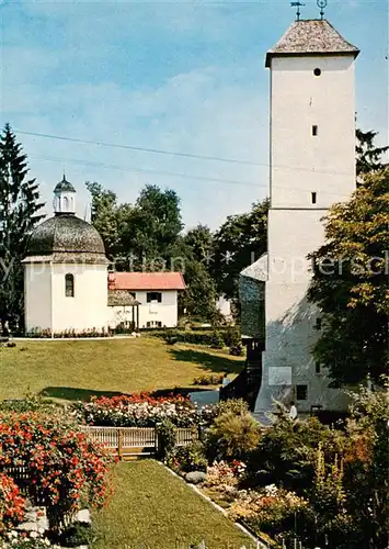 AK / Ansichtskarte Oberndorf_Laufen Wasserturm mit Stille Nacht Kapelle Oberndorf_Laufen