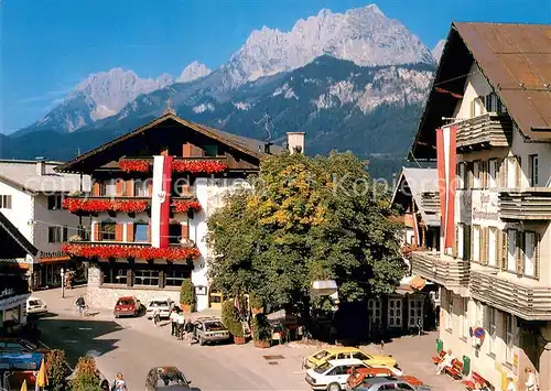 AK / Ansichtskarte St_Johann_Tirol Ortsmotiv mit Blick gegen Kaisergebirge St_Johann_Tirol