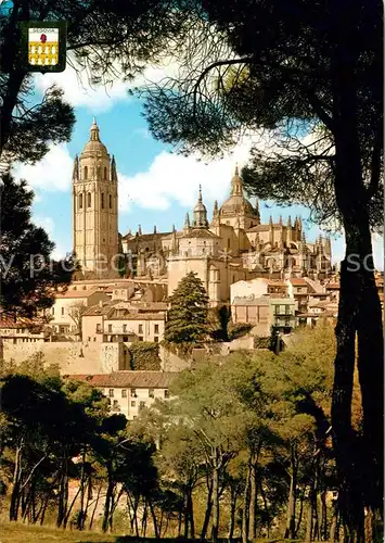 AK / Ansichtskarte Segovia Catedral desde el Pinarillo Segovia