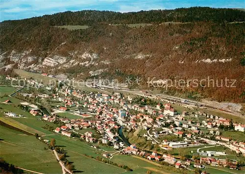 AK / Ansichtskarte Vallorbe Jura Vaudois vue aerienne Vallorbe