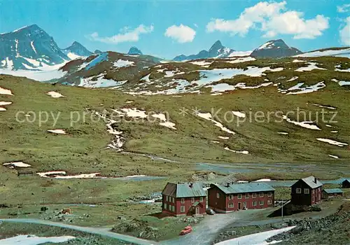 AK / Ansichtskarte Lom_Oppland Krossbu Turiststasjon by the Sognefjell Road Mountains Lom_Oppland