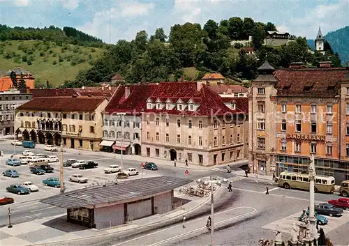 AK / Ansichtskarte Bruck_Mur Koloman Wallisch Platz Kornmesserhaus Uhrturm Bruck_Mur