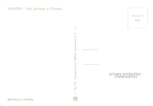 AK / Ansichtskarte Vianden Vue generale Chateau Vianden