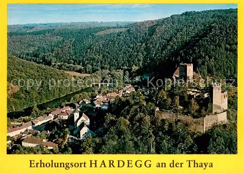 AK / Ansichtskarte Hardegg Panorama Erholungsort an der Thaya Burgruine Hardegg