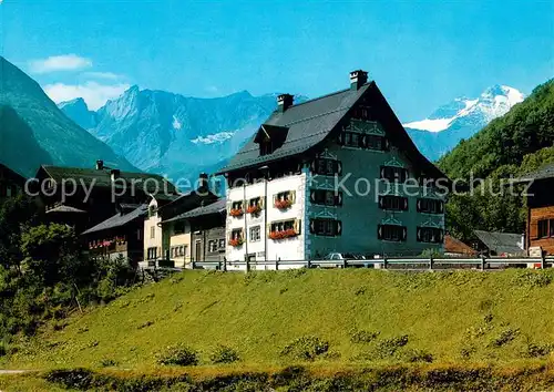AK / Ansichtskarte Elm_GL Suworow Haus Blick zum Hausstock Glarner Alpen Elm_GL