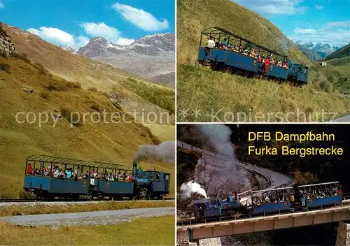 AK / Ansichtskarte Furka Oberalp Bahn Dampfzug der Dampfbahn Furka Bergstrecke AG mit Dampflokomotive Nr 6 Weisshorn Furka Oberalp Bahn