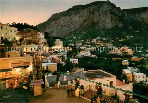 AK / Ansichtskarte Capri Veduta panoramica di notte dalla Terrazza della Funicolare Capri