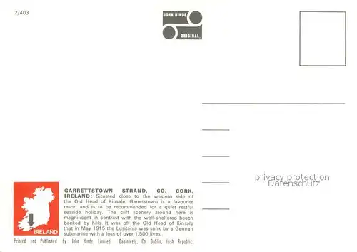 AK / Ansichtskarte Kinsale_Irland Garrestown Strand  