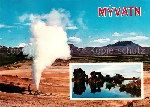 AK / Ansichtskarte Myvatn Lav pillars at Lake Myvatn Myvatn