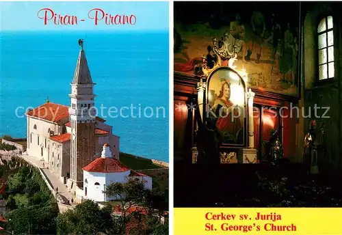 AK / Ansichtskarte Pirano Cerkev sv. Jurija St. Georges Church Pirano