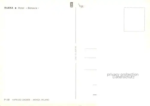 AK / Ansichtskarte Rijeka_Fiume Hotel Bonavia Rijeka Fiume
