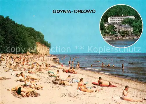 AK / Ansichtskarte Gdynia_Pommern Orlowo Strand Gdynia Pommern