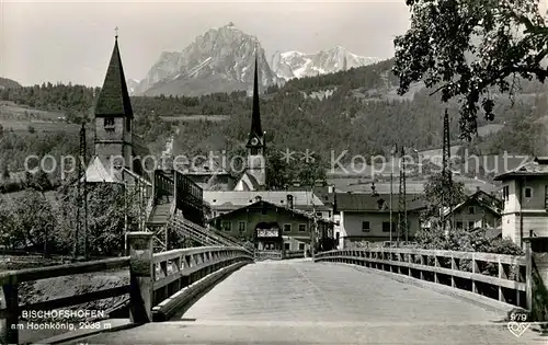 AK / Ansichtskarte Bischofshofen mit Hochkoenig Bischofshofen