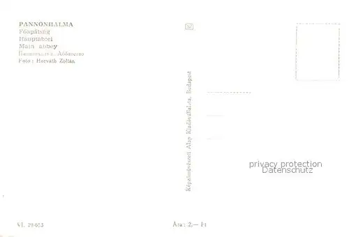 AK / Ansichtskarte Pannonhalma Hauptabtei Pannonhalma