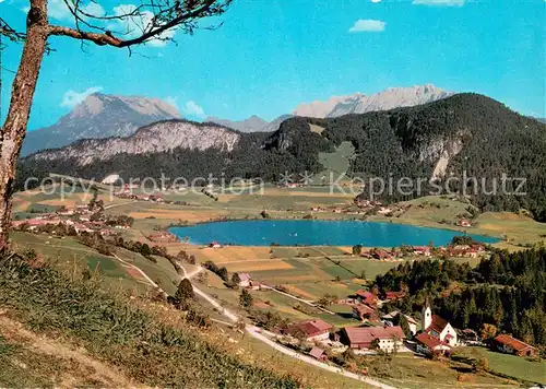 AK / Ansichtskarte Vorderthiersee mit Zahmen und Wilden Kaiser Vorderthiersee