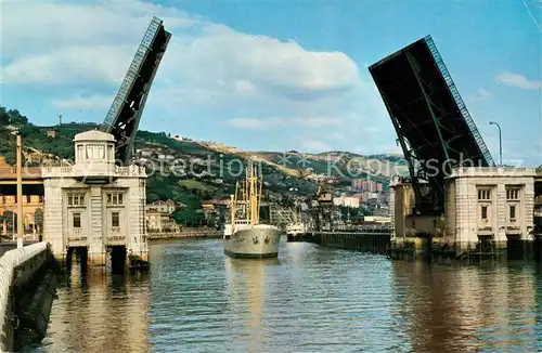 AK / Ansichtskarte Bilbao_Spanien Puente basculante del Generalisimo Bilbao Spanien