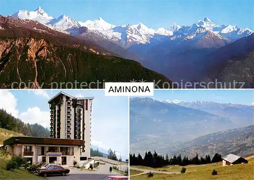 AK / Ansichtskarte Aminona Panorama Station dAminona Val d Anniviers Aminona