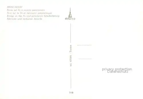 AK / Ansichtskarte Moncalieri Ponte sul Po e scorcio panoramaico Moncalieri