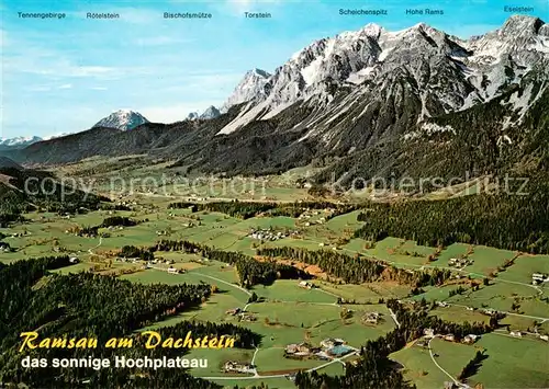 AK / Ansichtskarte Ramsau_Dachstein_Steiermark Fliegeraufnahme mit Dachsteinmassiv Ramsau_Dachstein