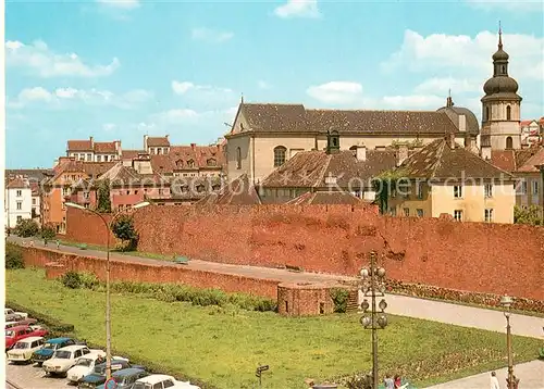 AK / Ansichtskarte Warszawa Stare Miasto Widok na mury obronne od ulicy Podwale i na kosciol Augustianow Warszawa