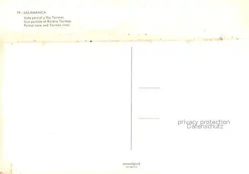 AK / Ansichtskarte Salamanca Vista parcial y Rio Tormes Salamanca
