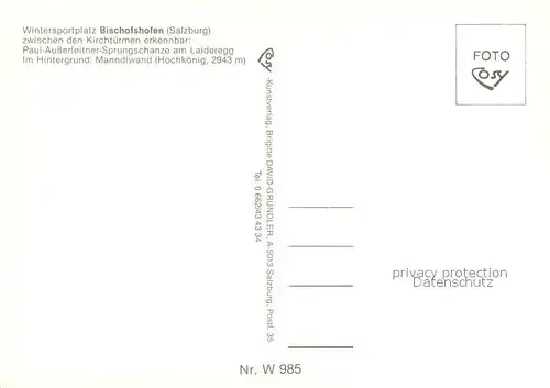 AK / Ansichtskarte Bischofshofen mit Paul Ausserleitner Sprungschanze und Manndlwand Bischofshofen