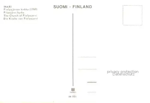 AK / Ansichtskarte Inari Ppielpajarvi kirkko Inari