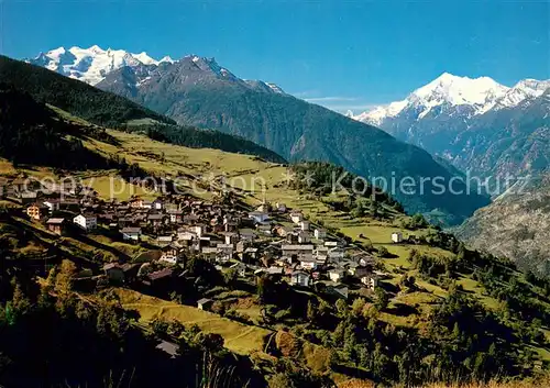 AK / Ansichtskarte Visperterminen mit Balfrin Mischabel Matterhorn und Weisshorn Visperterminen