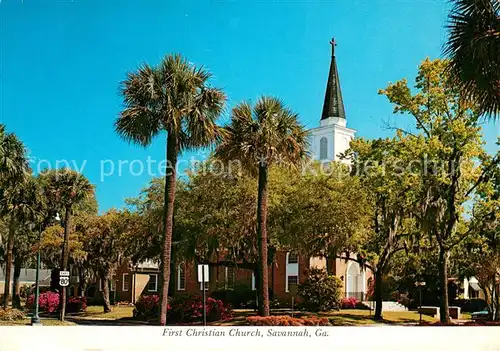 AK / Ansichtskarte Savannah_Georgia First Christian Church 