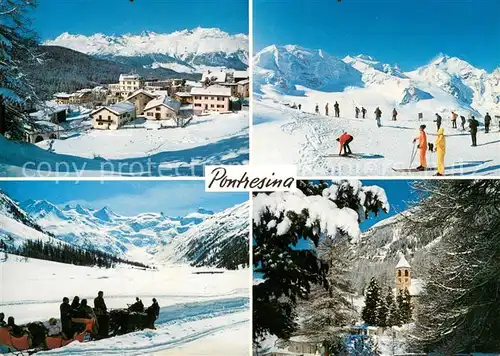 AK / Ansichtskarte Pontresina Diavolezza Kirche Sta Maria Rosegtal Pontresina