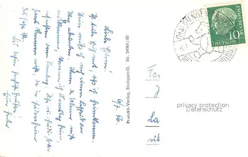 AK / Ansichtskarte Giengen_Brenz Stadtbild mit Kirche Giengen Brenz