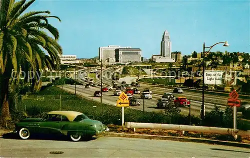 AK / Ansichtskarte Los_Angeles_California Hollywood Freeway 