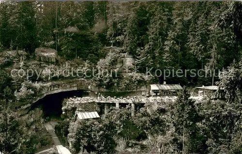 AK / Ansichtskarte Pottenstein_Oberfranken Eingang zur Teufelshoehle Fraenkische Schweiz Pottenstein_Oberfranken