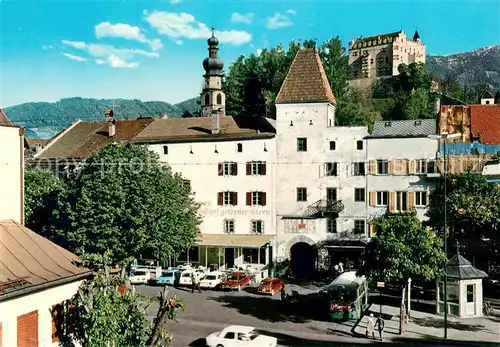AK / Ansichtskarte Bruneck Altstadt mit Blick zum Schloss Bruneck