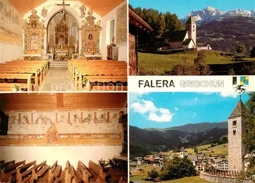 AK / Ansichtskarte Falera Alte Kirche San Remigius Inneres Panorama Falera