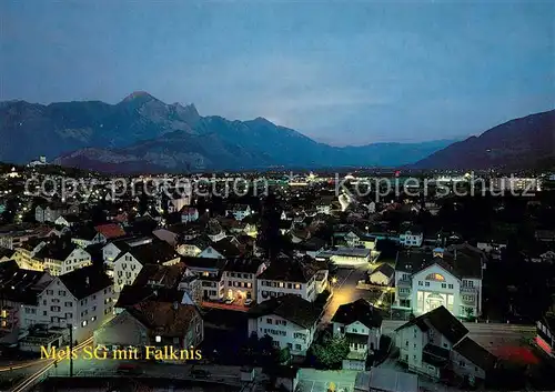 AK / Ansichtskarte Mels Panorama mit Falknis Mels