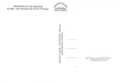 AK / Ansichtskarte Monaco Vue aerienne du Palais Princier Monaco