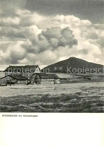 AK / Ansichtskarte Wiesenbaude_Riesengebirge mit Schneekoppe Wiesenbaude Riesengebirge