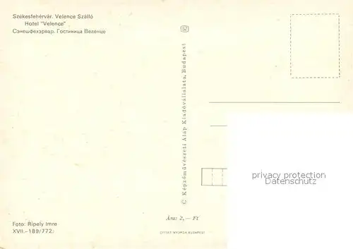 AK / Ansichtskarte Szekesfehervar Velence Szallo  Szekesfehervar