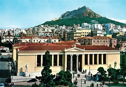 AK / Ansichtskarte Athen_Griechenland Universitaet mit Lykabette Athen_Griechenland