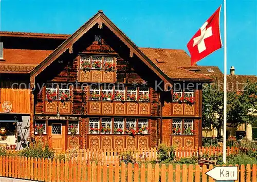 AK / Ansichtskarte Appenzell_IR Bemaltes Haus des Glockensattlers Hampi Faessler Engelgasse Appenzell IR
