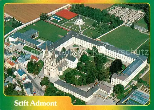 AK / Ansichtskarte Admont_Steiermark Stiftskirche und Benediktinerstift Fliegeraufnahme  Admont_Steiermark