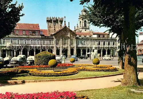 AK / Ansichtskarte Braga Biblioteca Municipal e Jardim de Sta Barbara Braga