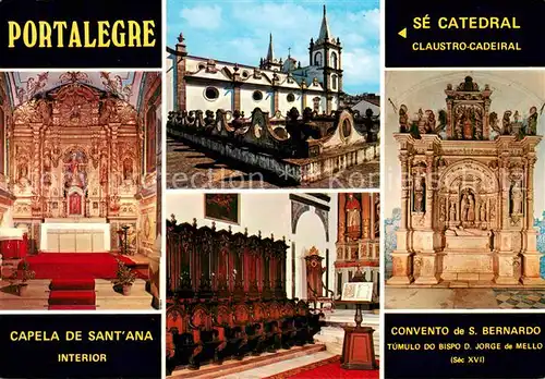 AK / Ansichtskarte Portalegre Capela de Sant Ana Interior Se Catedral Convento de S Bernardo Portalegre