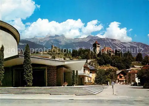 AK / Ansichtskarte Sierre_VS Eglise Sainte Croix et Chateau Mercier Sierre_VS