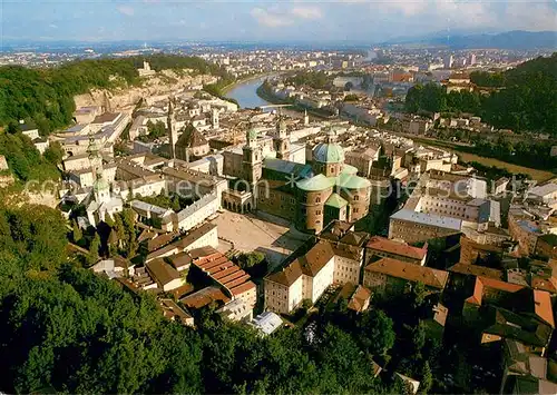 AK / Ansichtskarte Salzburg_Oesterreich Blick von der Festung auf Dom und Franziskanerkirche Salzburg_Oesterreich