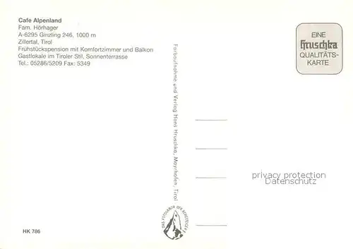 AK / Ansichtskarte Ginzling Cafe Alpenland Ginzling