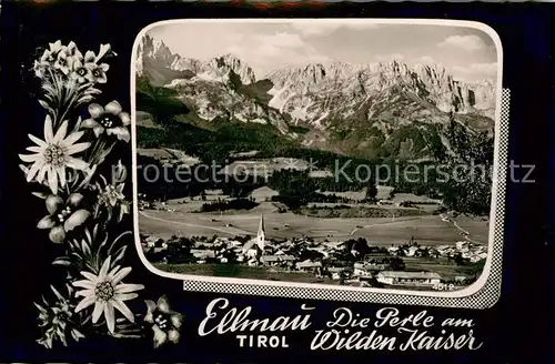 AK / Ansichtskarte Ellmau_Tirol Panorama mit Wildem Kaiser Ellmau Tirol